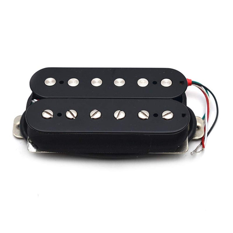 SAPHUE Alnico 5 Humbucker Pickup Double Coil Electric Guitar Pickups Set with Neck and Bridge with Prewired and Screws Parts Accessories Kit Black - Image 4